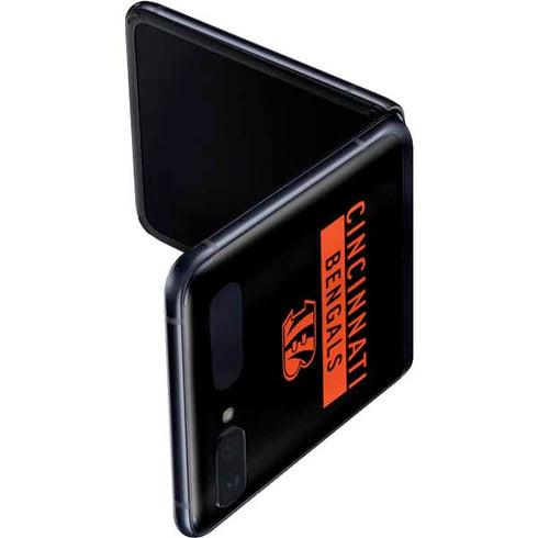 NFL Cincinnati Bengals Black Performance Series Galaxy Z Flip Skin