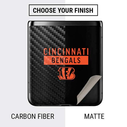 NFL Cincinnati Bengals Black Performance Series Galaxy Z Flip Skin