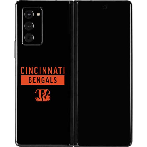 NFL Cincinnati Bengals Black Performance Series Galaxy Z Fold2 5G Skin