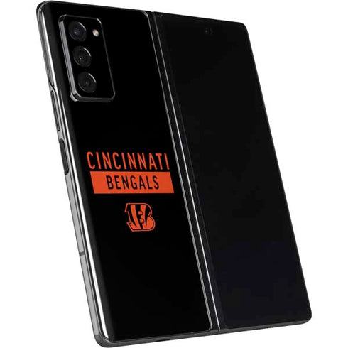 NFL Cincinnati Bengals Black Performance Series Galaxy Z Fold2 5G Skin