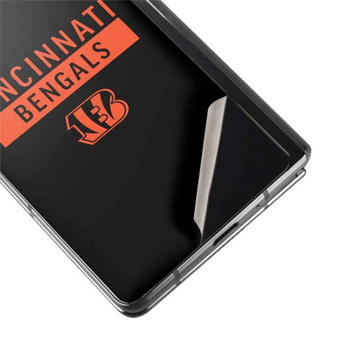 NFL Cincinnati Bengals Black Performance Series Galaxy Z Fold2 5G Skin