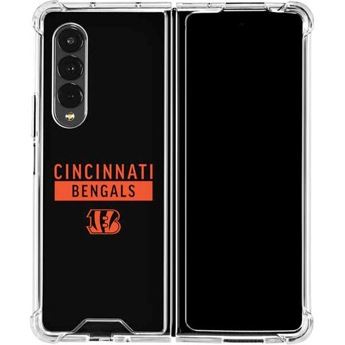 NFL Cincinnati Bengals Black Performance Series Galaxy Z Fold4 5G Clear Case