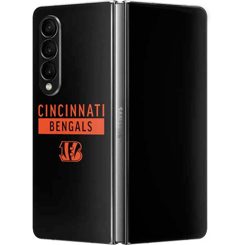 NFL Cincinnati Bengals Black Performance Series Galaxy Z Fold4 5G Skin