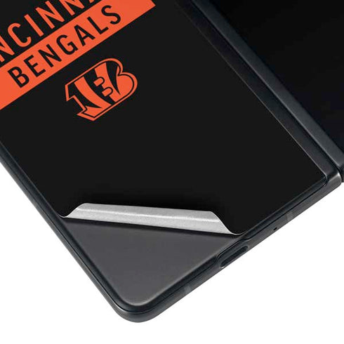 NFL Cincinnati Bengals Black Performance Series Galaxy Z Fold4 5G Skin