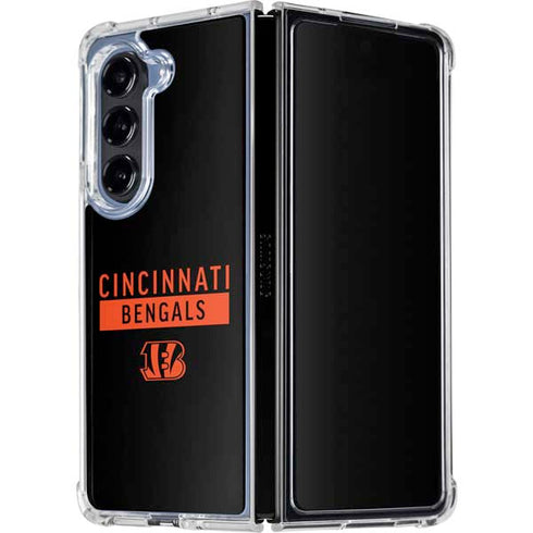 NFL Cincinnati Bengals Black Performance Series Galaxy Z Fold5 5G Clear Case