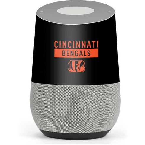 NFL Cincinnati Bengals Black Performance Series Google Home Skin