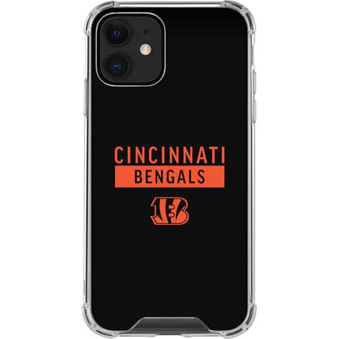 NFL Cincinnati Bengals Black Performance Series iPhone 12 Clear Case