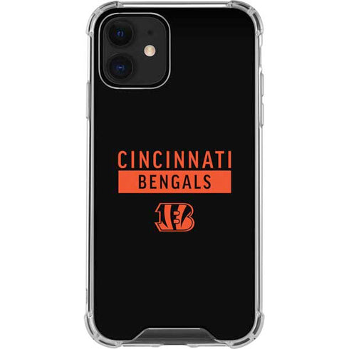 NFL Cincinnati Bengals Black Performance Series iPhone 12 Mini Clear Case