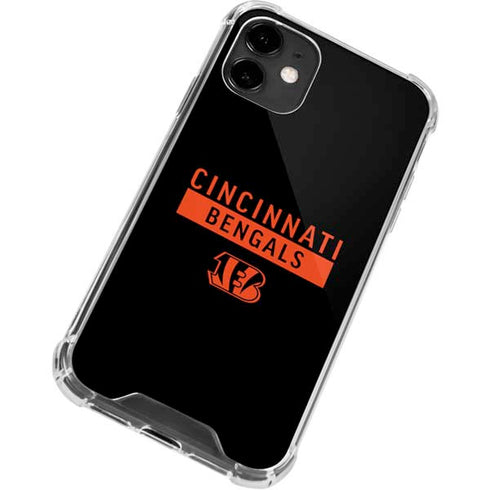 NFL Cincinnati Bengals Black Performance Series iPhone 12 Mini Clear Case