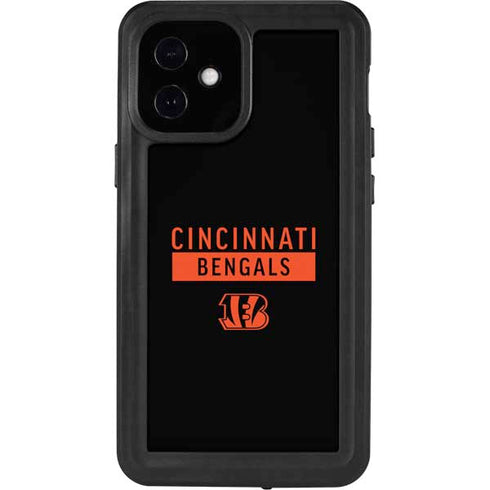 NFL Cincinnati Bengals Black Performance Series iPhone 12 Mini Waterproof Case