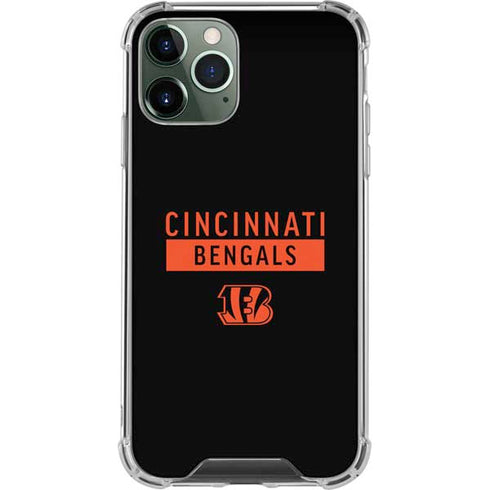 NFL Cincinnati Bengals Black Performance Series iPhone 12 Pro Clear Case