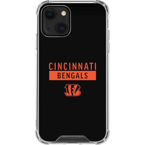 NFL Cincinnati Bengals Black Performance Series iPhone 13 Clear Case