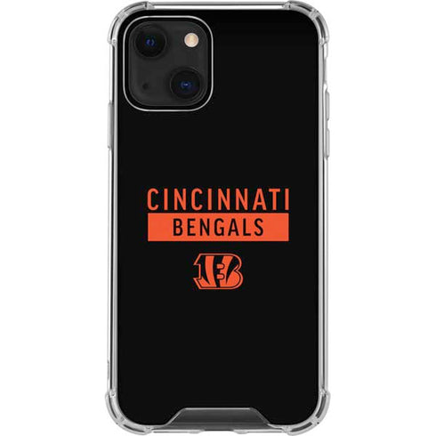NFL Cincinnati Bengals Black Performance Series iPhone 13 Mini Clear Case