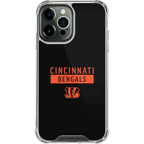 NFL Cincinnati Bengals Black Performance Series iPhone 13 Pro Max Clear Case