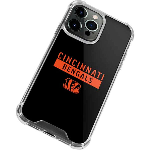 NFL Cincinnati Bengals Black Performance Series iPhone 15 Pro Clear Case