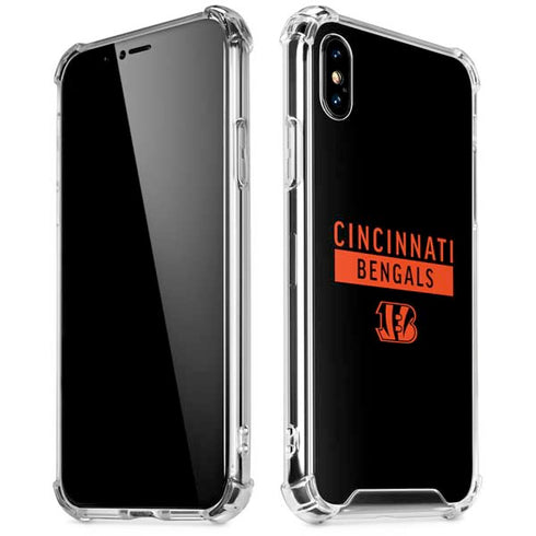 NFL Cincinnati Bengals Black Performance Series iPhone XS Max Clear Case