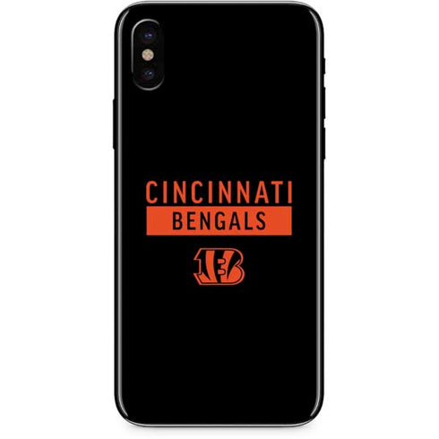 NFL Cincinnati Bengals Black Performance Series iPhone XS Skin