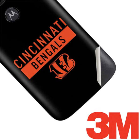 NFL Cincinnati Bengals Black Performance Series Moto E5 Play Skin