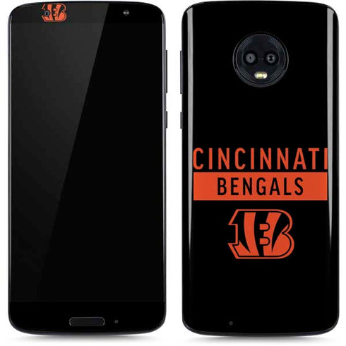 NFL Cincinnati Bengals Black Performance Series Moto G6 Skin