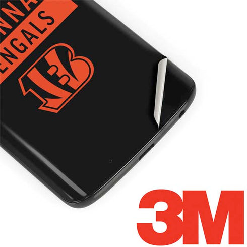 NFL Cincinnati Bengals Black Performance Series Moto G6 Skin