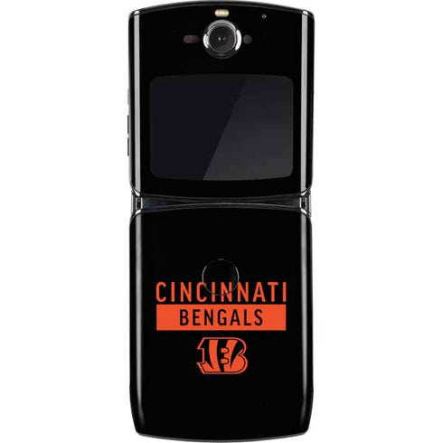 NFL Cincinnati Bengals Black Performance Series Motorola RAZR Skin