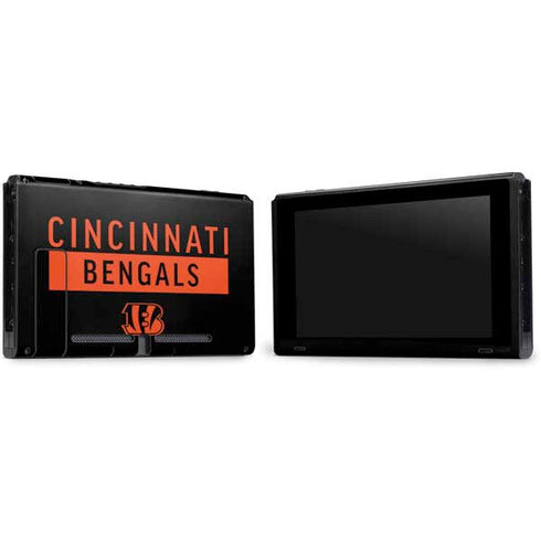 NFL Cincinnati Bengals Black Performance Series Nintendo Switch Bundle Skin