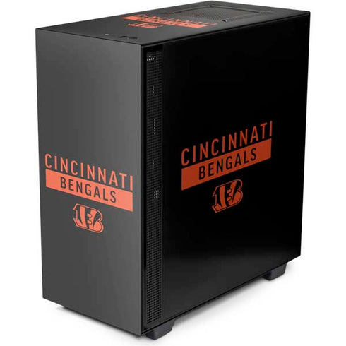 NFL Cincinnati Bengals Black Performance Series NZXT H510 Compact ATX Mid-Tower Case Skin