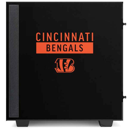 NFL Cincinnati Bengals Black Performance Series NZXT H510 Compact ATX Mid-Tower Case Skin