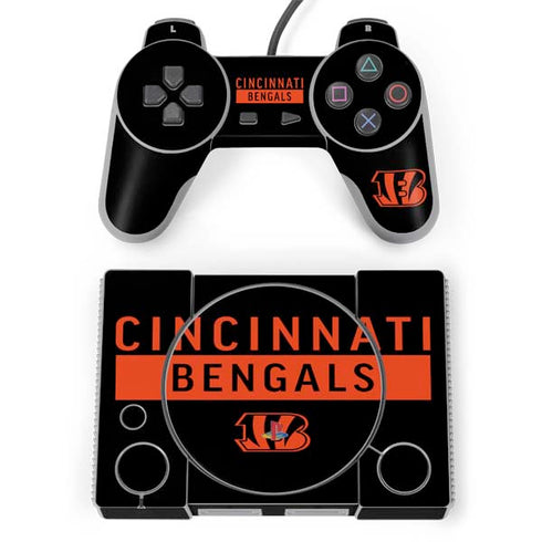 NFL Cincinnati Bengals Black Performance Series PlayStation Classic Bundle Skin