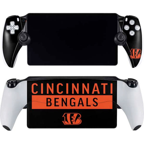NFL Cincinnati Bengals Black Performance Series PlayStation Portal Remote Player Skin