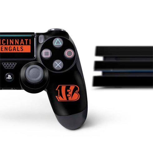 NFL Cincinnati Bengals Black Performance Series PS4 Pro Bundle Skin