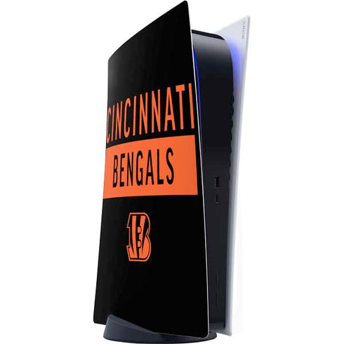 NFL Cincinnati Bengals Black Performance Series PS5 Digital Edition Console Skin