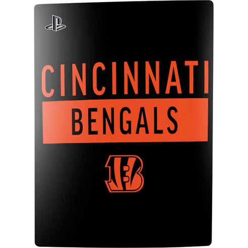 NFL Cincinnati Bengals Black Performance Series PS5 Digital Edition Console Skin
