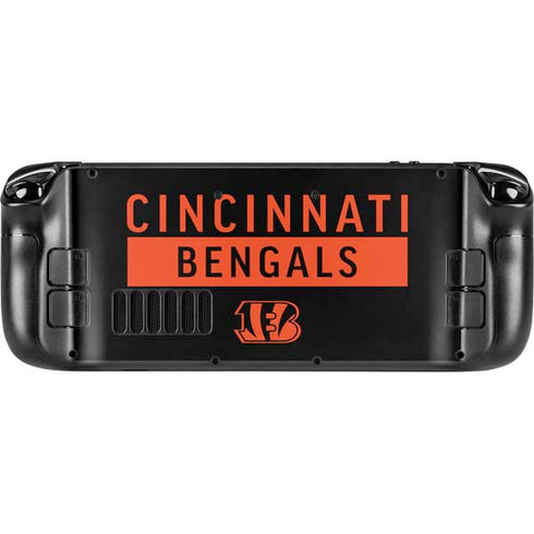 NFL Cincinnati Bengals Black Performance Series Steam Deck Handheld Gaming Computer Skin