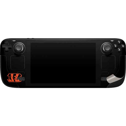 NFL Cincinnati Bengals Black Performance Series Steam Deck Handheld Gaming Computer Skin