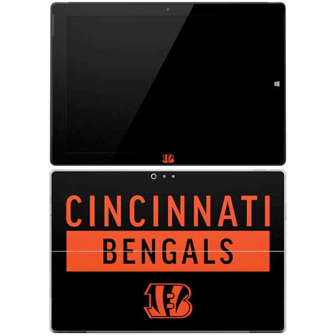 NFL Cincinnati Bengals Black Performance Series Surface Pro 3 Skin