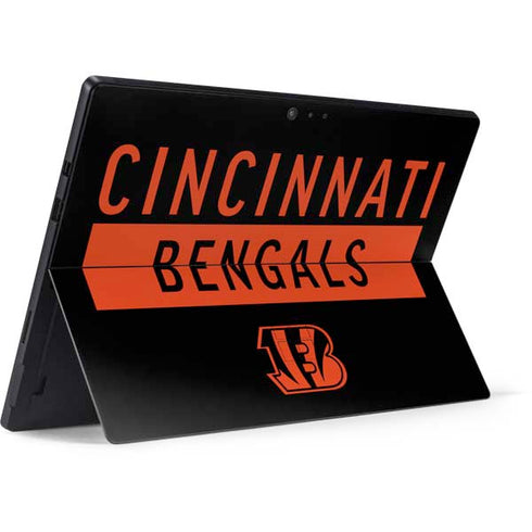 NFL Cincinnati Bengals Black Performance Series Surface Pro 6 Skin