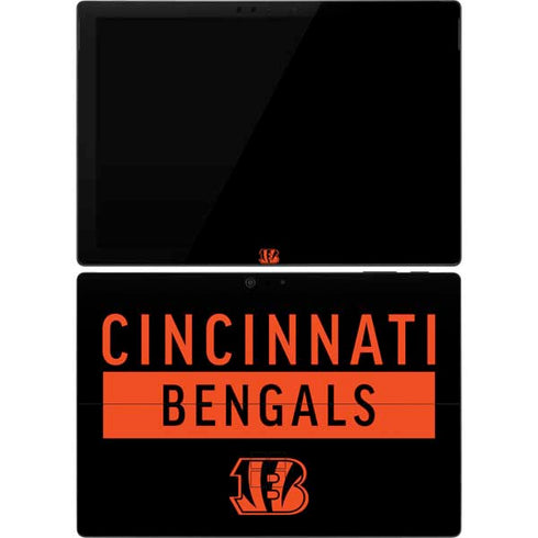 NFL Cincinnati Bengals Black Performance Series Surface Pro 7 Skin
