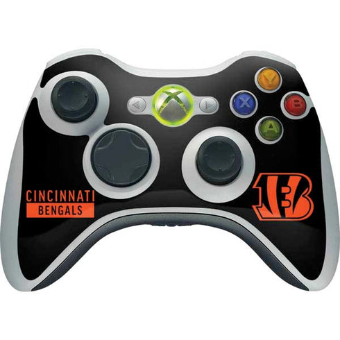 NFL Cincinnati Bengals Black Performance Series Xbox 360 Wireless Controller Skin