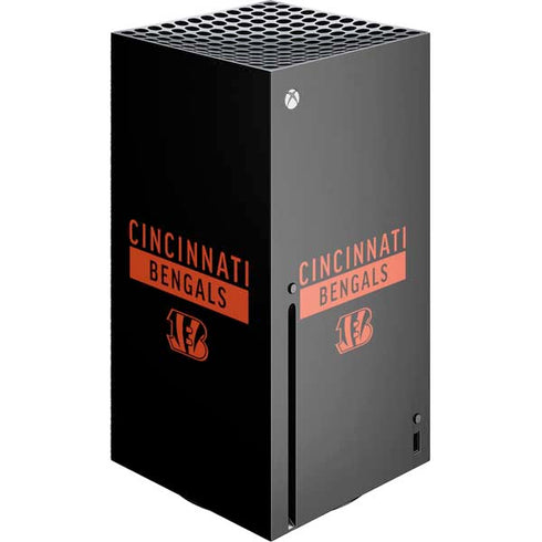NFL Cincinnati Bengals Black Performance Series Xbox Series X Console Skin