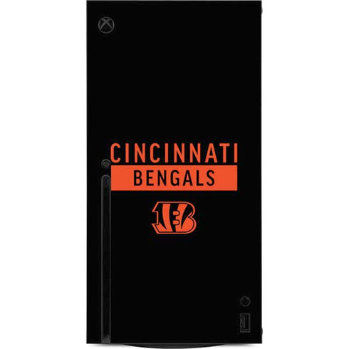 NFL Cincinnati Bengals Black Performance Series Xbox Series X Console Skin