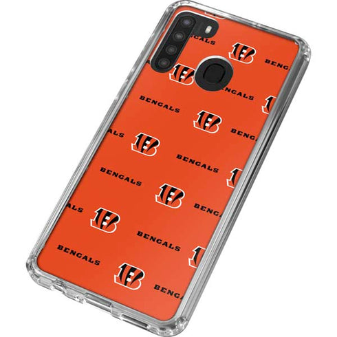 NFL Cincinnati Bengals Blitz Series Galaxy A21 Clear Case