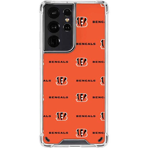 NFL Cincinnati Bengals Blitz Series Galaxy S21 Ultra 5G Clear Case