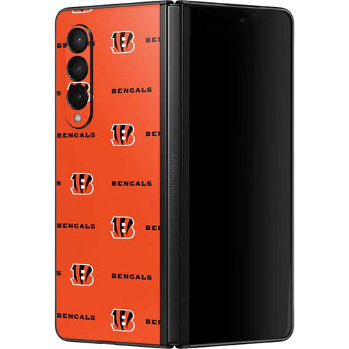 NFL Cincinnati Bengals Blitz Series Galaxy Z Fold3 5G Skin