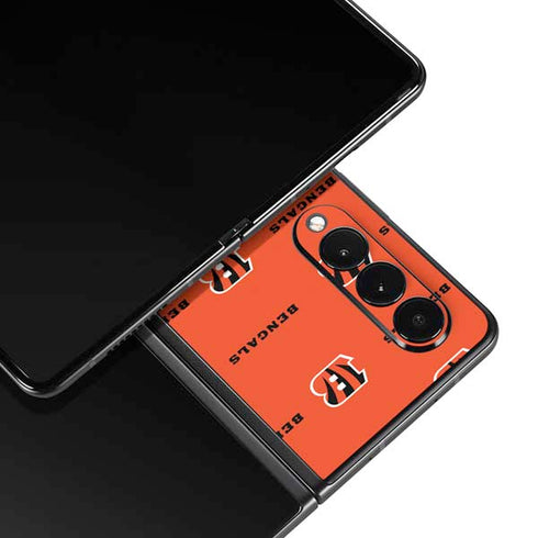 NFL Cincinnati Bengals Blitz Series Galaxy Z Fold3 5G Skin