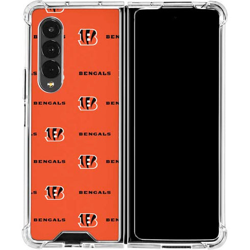 NFL Cincinnati Bengals Blitz Series Galaxy Z Fold4 5G Clear Case