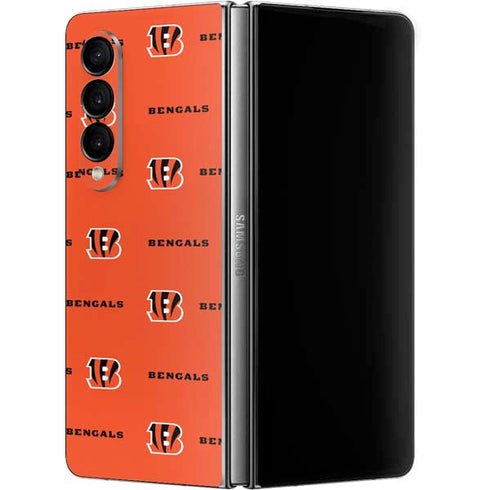 NFL Cincinnati Bengals Blitz Series Galaxy Z Fold4 5G Skin