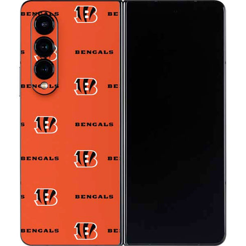 NFL Cincinnati Bengals Blitz Series Galaxy Z Fold4 5G Skin