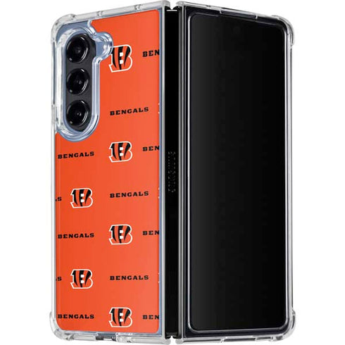 NFL Cincinnati Bengals Blitz Series Galaxy Z Fold5 5G Clear Case