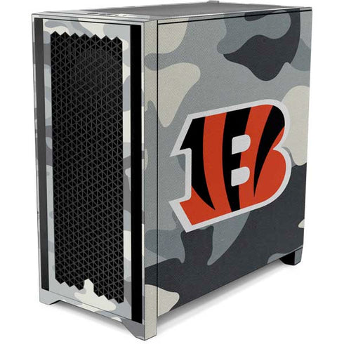 NFL Cincinnati Bengals Camo Corsair 4000D Tempered Glass Mid-Tower ATX Case Skin